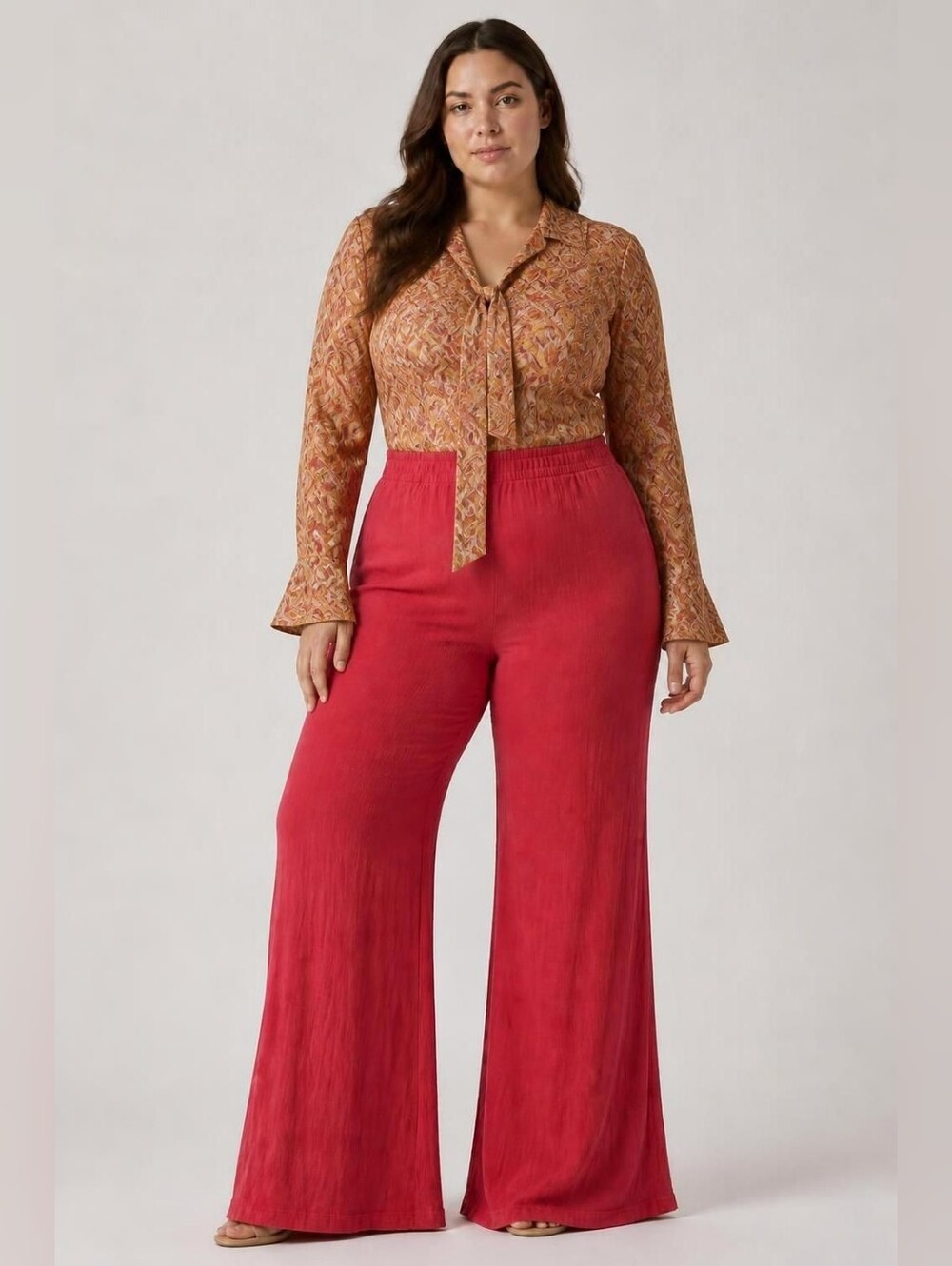Chatoyant 2XL Red Flare Leg Lounge Pants Stretchy